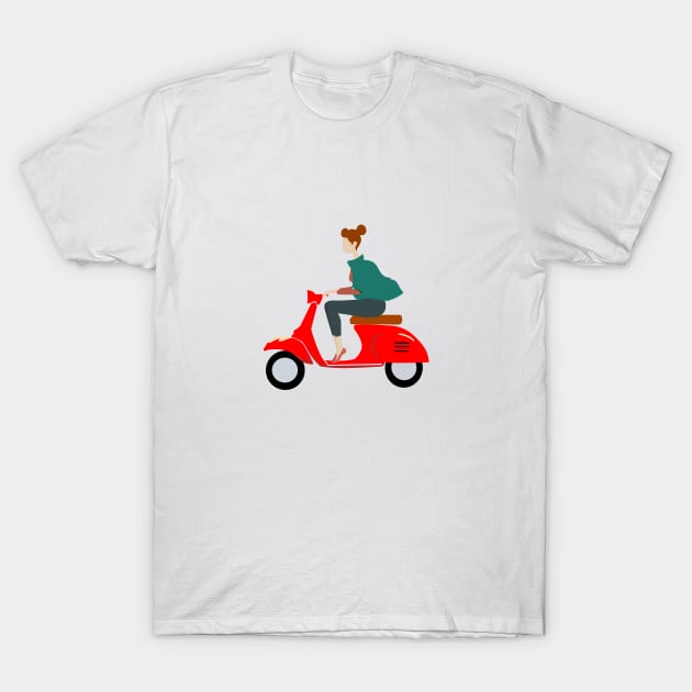 Vespa Girls T-Shirt by arashbeathew